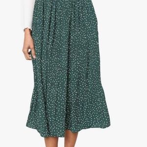 Polka dot midi skirt